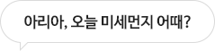 아리아, 오늘 미세먼지 어때?