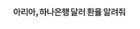 아리아, 하나은행 영업시간 알려줘