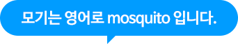 모기는 영어로 mosquito 입니다.